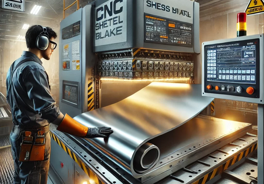DALL·E-2025-03-17-10.45.58-A-highly-detailed-CNC-sheet-metal-bending-machine-in-action-precisely-bending-a-thick-metal-sheet.-The-machine-is-equipped-with-a-hydraulic-press-bra.webp